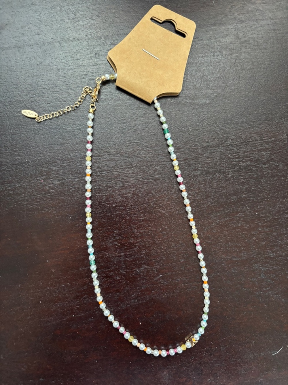 Serefina by Anthropologie pearl and multi colored beaded necklace